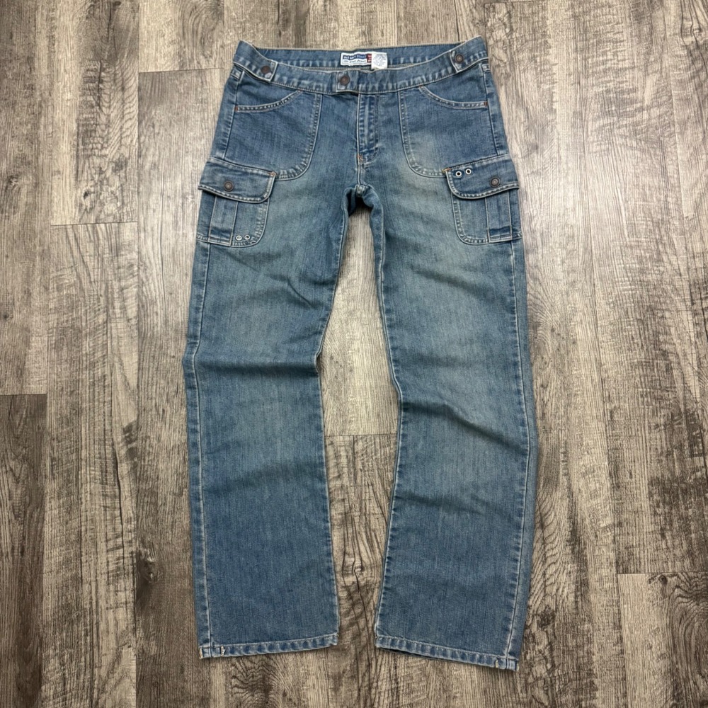 Vintage Y2K Old Navy Ultra Low Waist Cargo Denim Jeans 2000s